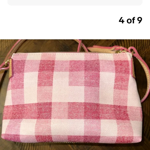 Dooney & Bourke Pink Checkered Crossbody Bag - Picture 4 of 9